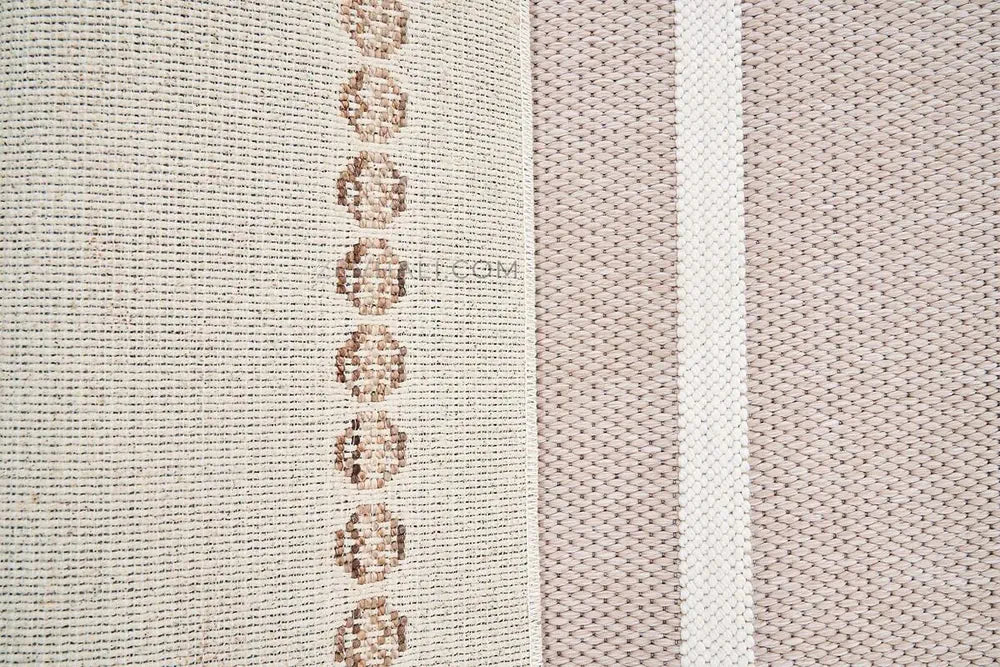 Zev Halı Vincents Colors Kum Beji Çizgili Püsküllü Kilim VC03 160x200