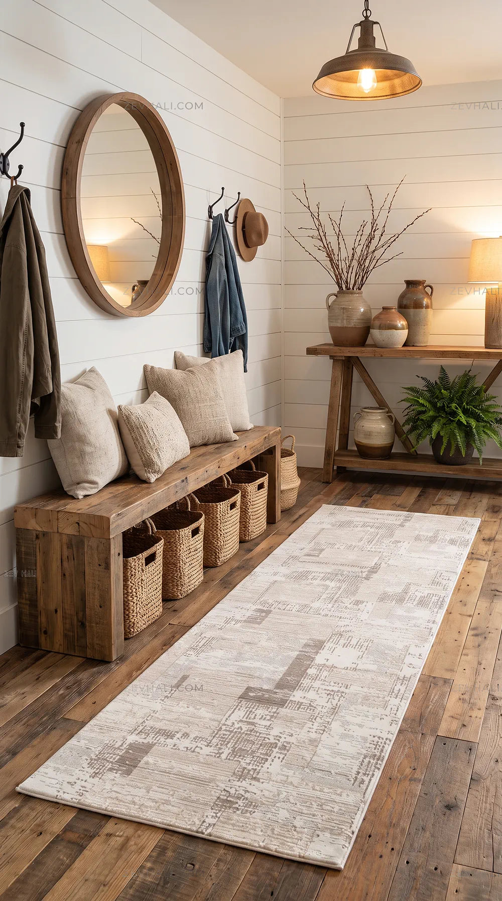ZEV HALI NATURAL NT11 Beige Flecked Textured 400 cm Cut Acrylic Thick Rug