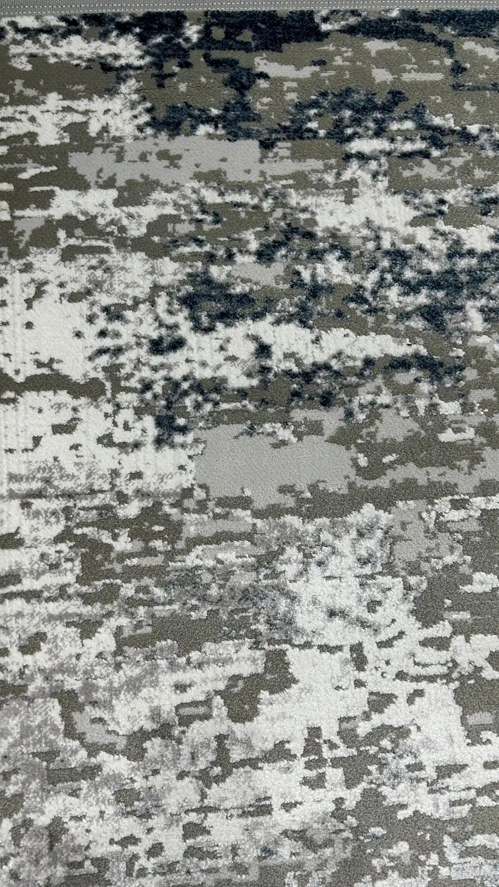 Zev Vogui Serisi Gri Mavi Çizgili Modern Geometrik Triko Akrilik Halı st033 160x230