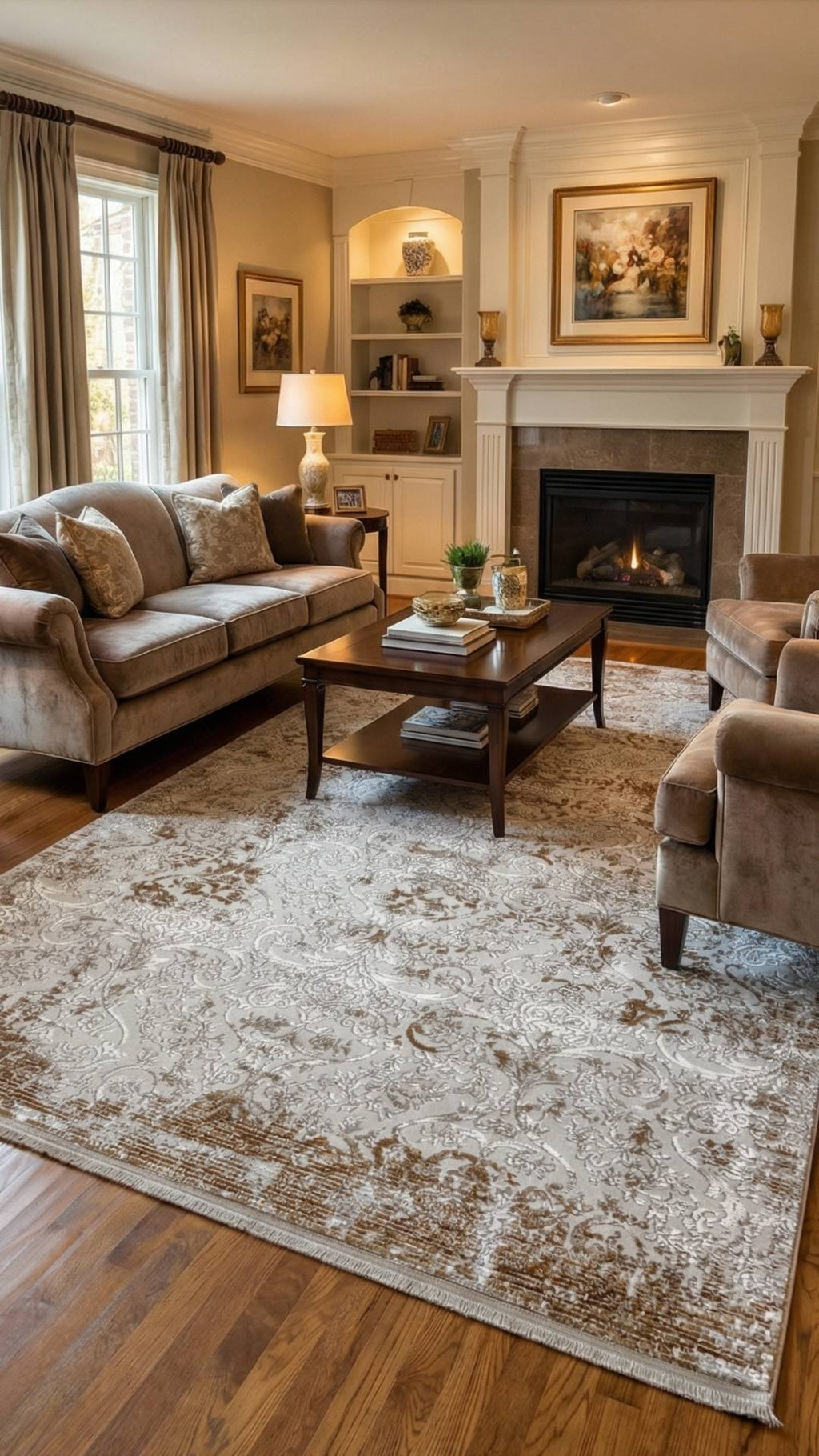 Zev Vogui Serisi Kiremit Klasik Desenli Triko Akrilik Halı %60 Fırsat Outlet st029  160x230