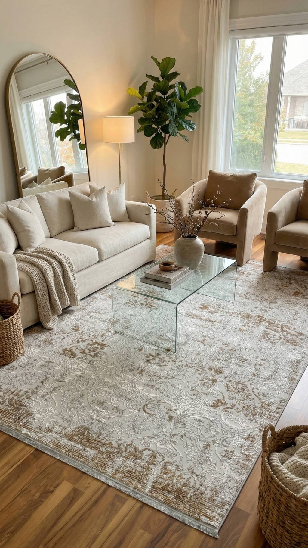 Zev Vogui Serisi Kiremit Klasik Desenli Triko Akrilik Halı %60 Fırsat Outlet st029  160x230