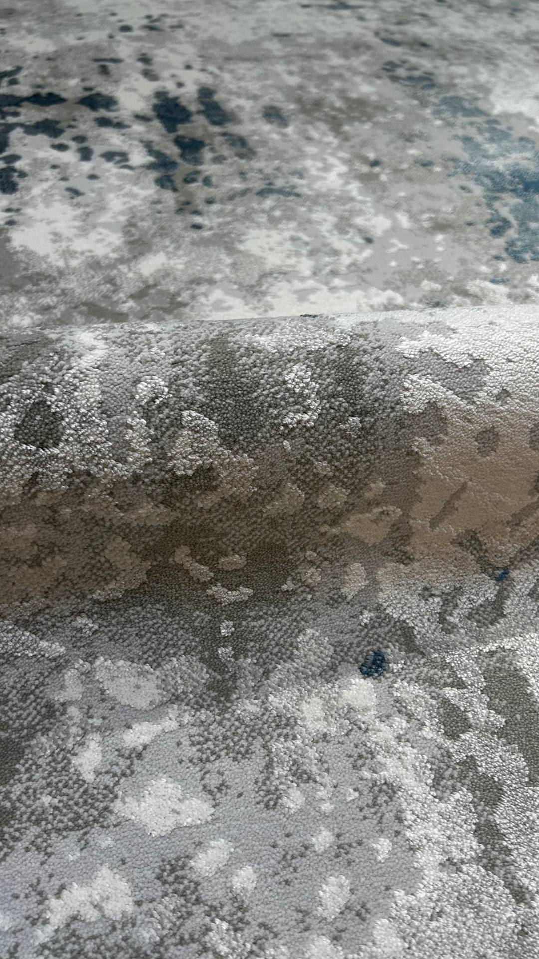 Zev Halı Vogui Serisi Mavi Soyut Desenli Triko Akrilik Halı %60 Fırsat Outlet st028 160x230 | Modern Halı | Zev Halı