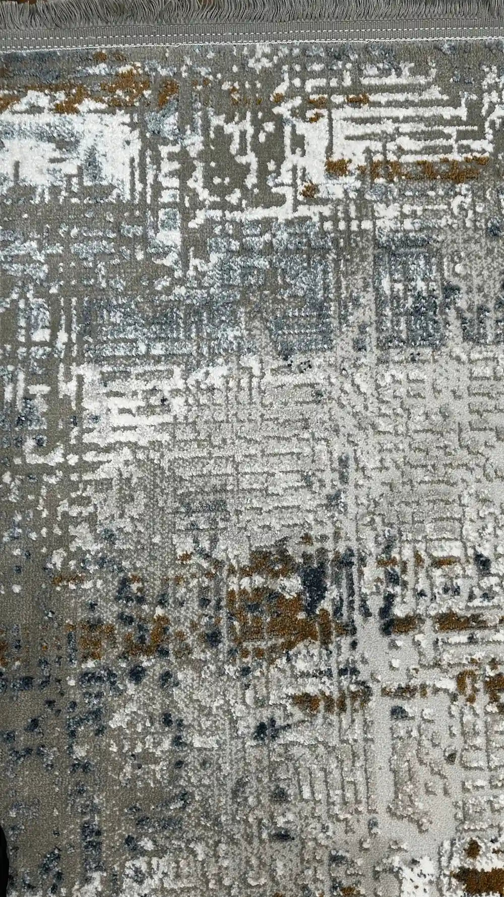 Zev Vogui Mavi Kahve Soyut Eskitme Triko Akrilik Halı - %60 Outlet st031  160x230