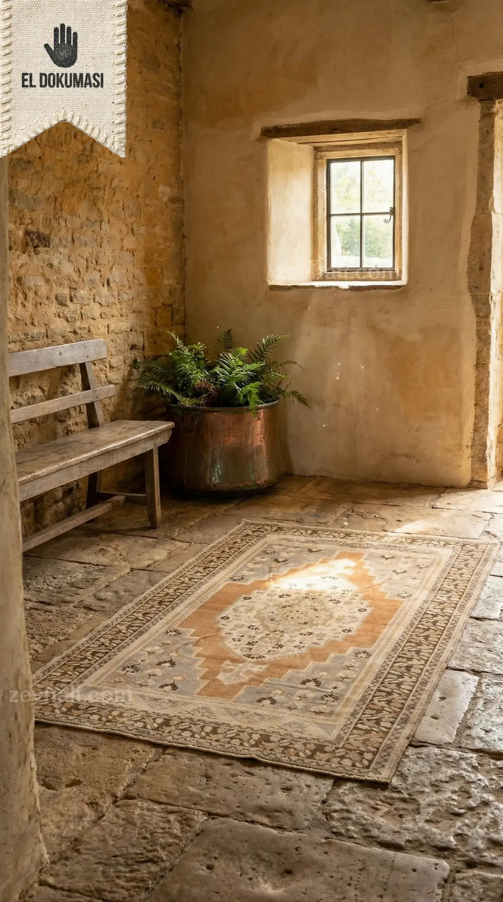 Zev Halı Anadolu Serisi El Dokuması Madalyonlu Geleneksel Halı 220x280