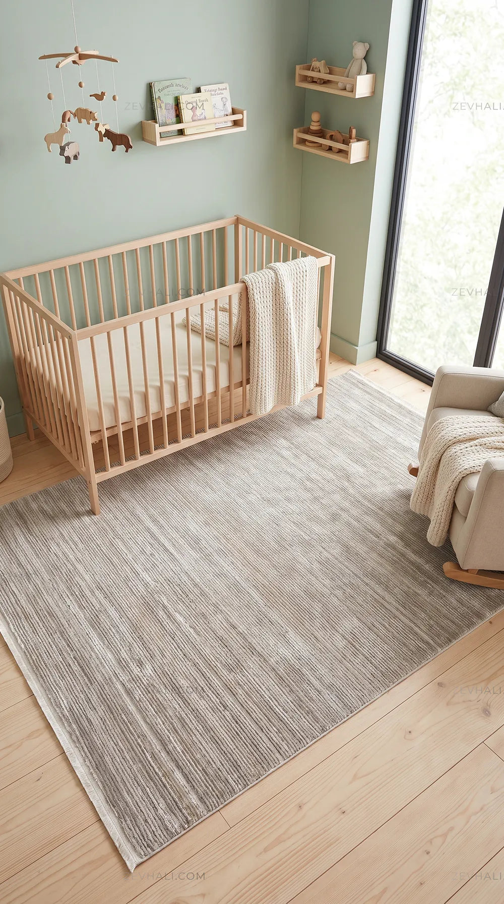 ZEV HALI NATURAL NT11 Beige Flecked Textured 400 cm Cut Acrylic Thick Rug