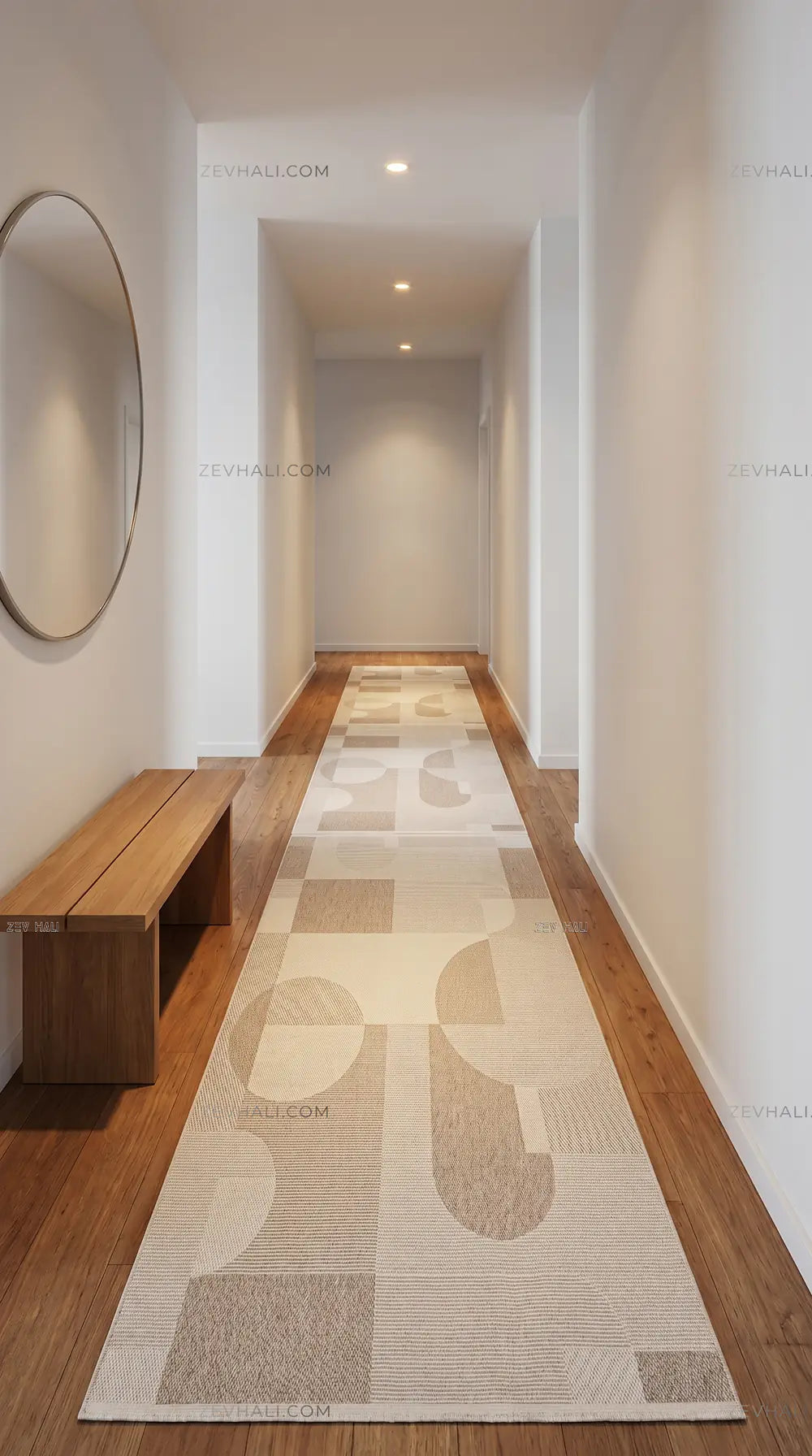 Zev Halı Sisal Modern Geometrik Krem Vizon Sisal Makinede Yıkanabilir Salon Mutfak Halısı ZS02 | Sisal Halı | Zev Halı
