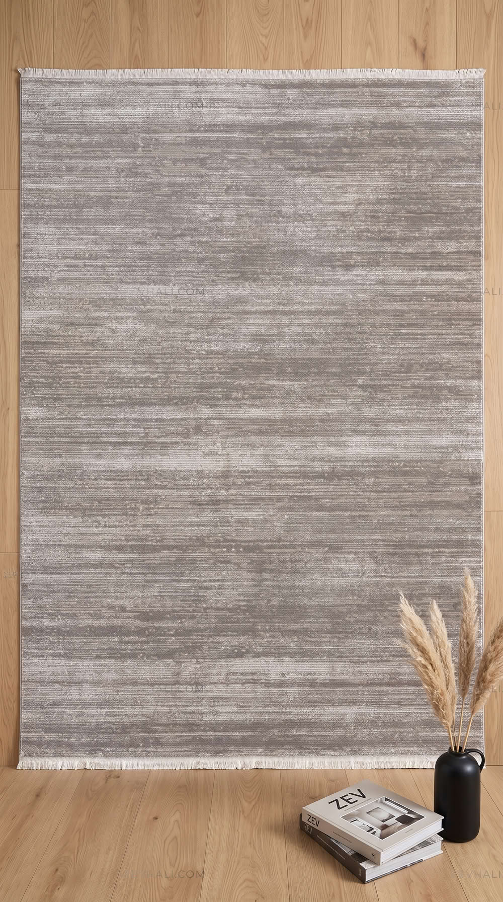 ZEV HALI NATURAL NT11 Beige Flecked Textured 400 cm Cut Acrylic Thick Rug