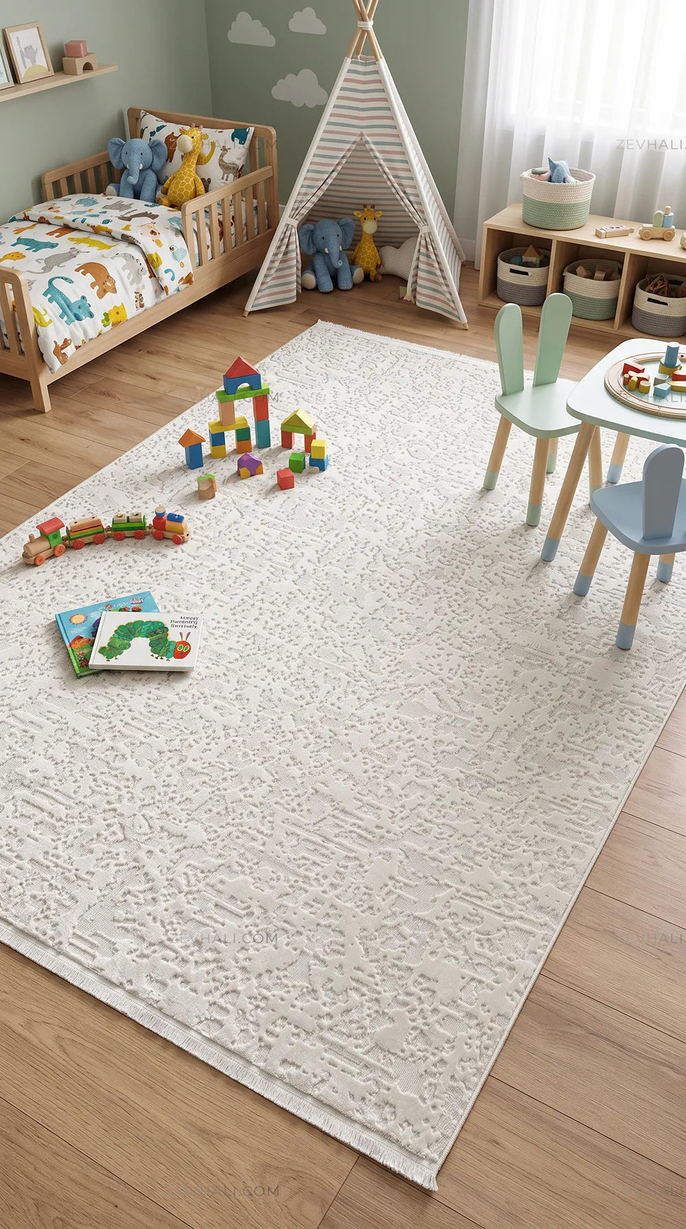 ZEV HALI NATURAL NT11 Beige Flecked Textured 400 cm Cut Acrylic Thick Rug