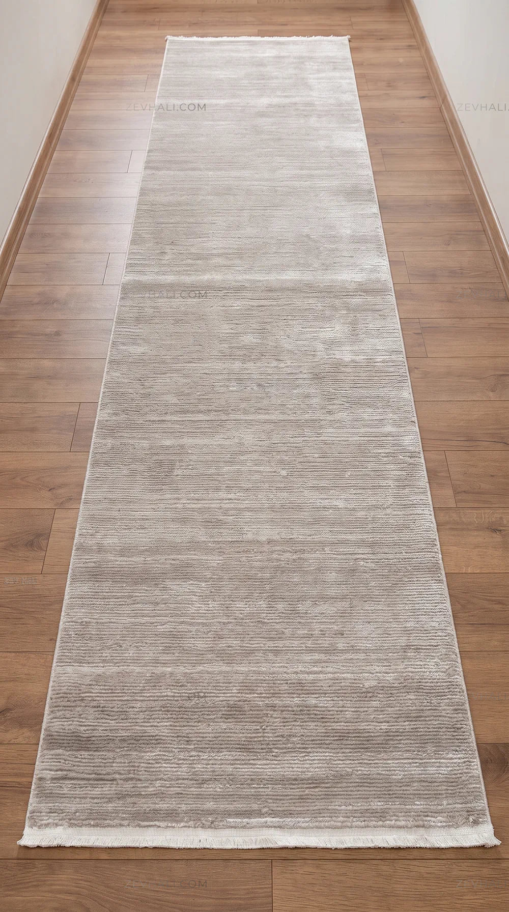 ZEV HALI NATURAL NT11 Beige Flecked Textured 400 cm Cut Acrylic Thick Rug