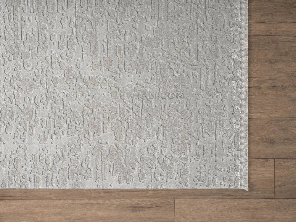 ZEV HALI NATURAL NT11 Beige Flecked Textured 400 cm Cut Acrylic Thick Rug