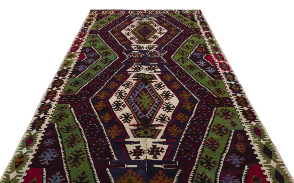 Zev Halı Anadolu Serisi Geleneksel Geometrik Kilim El Dokuması Kilim 183x320