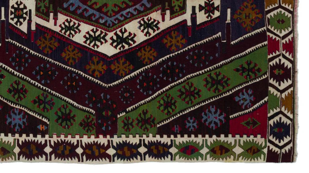 Zev Halı Anadolu Serisi Geleneksel Geometrik Kilim El Dokuması Kilim 183x320