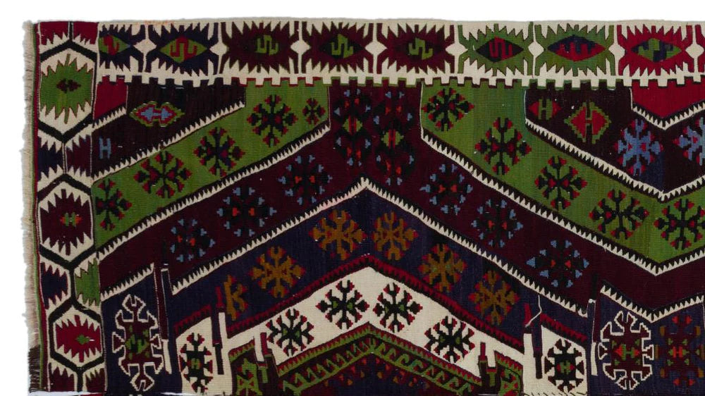 Zev Halı Anadolu Serisi Geleneksel Geometrik Kilim El Dokuması Kilim 183x320