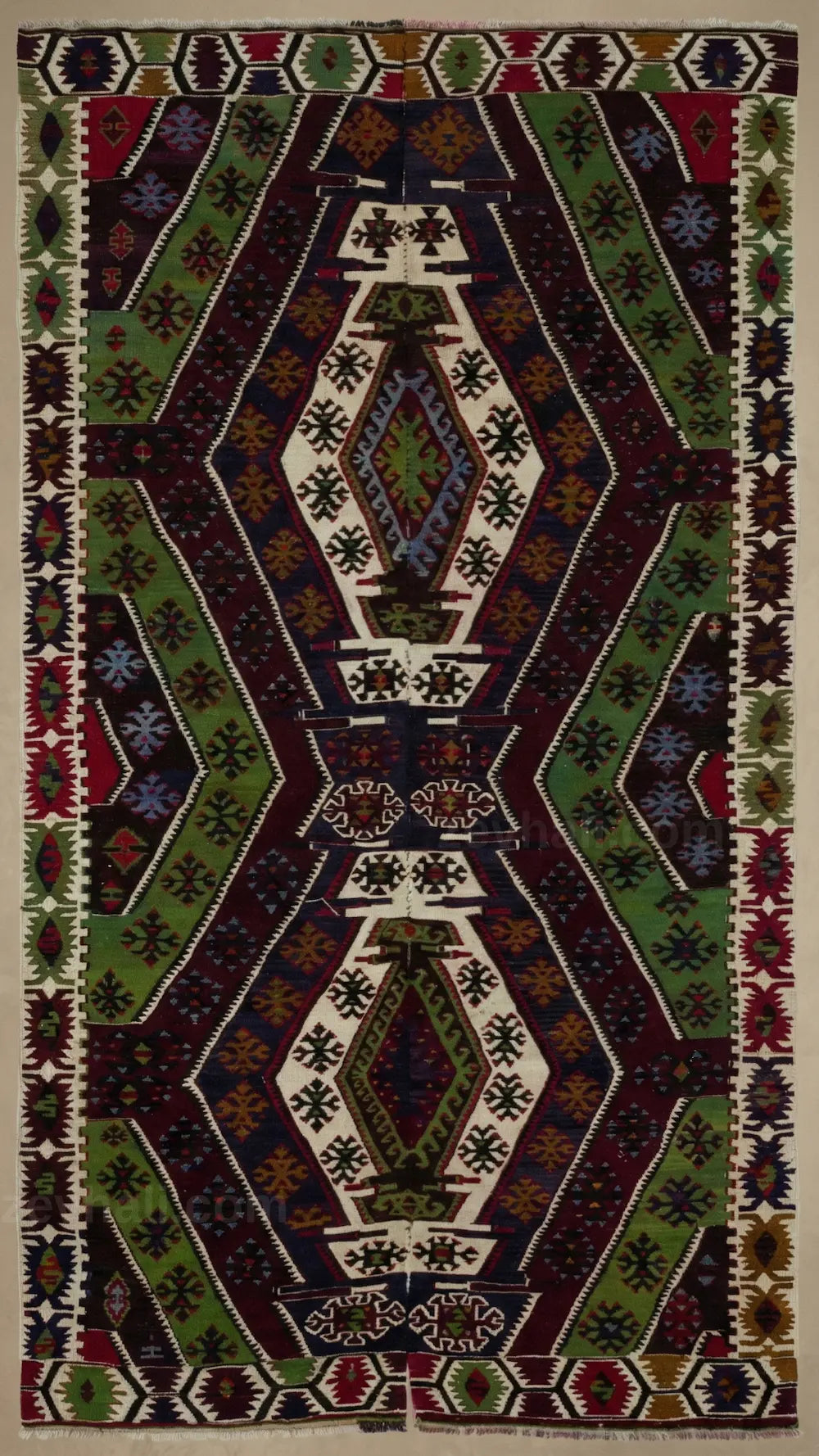 Zev Halı Anadolu Serisi Geleneksel Geometrik Kilim El Dokuması Kilim 183x320