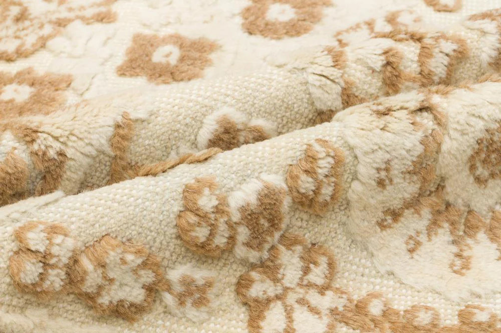 Zev Halı Carved Serisi Geleneksel Çiçek Motifli El Dokuması Halı 189x304