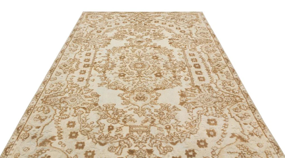 Zev Halı Carved Serisi Geleneksel Çiçek Motifli El Dokuması Halı 189x304