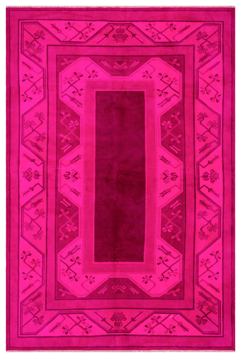 Zev Halı Anadolu Serisi Geleneksel Fuşya El Dokuması Halı 210x313