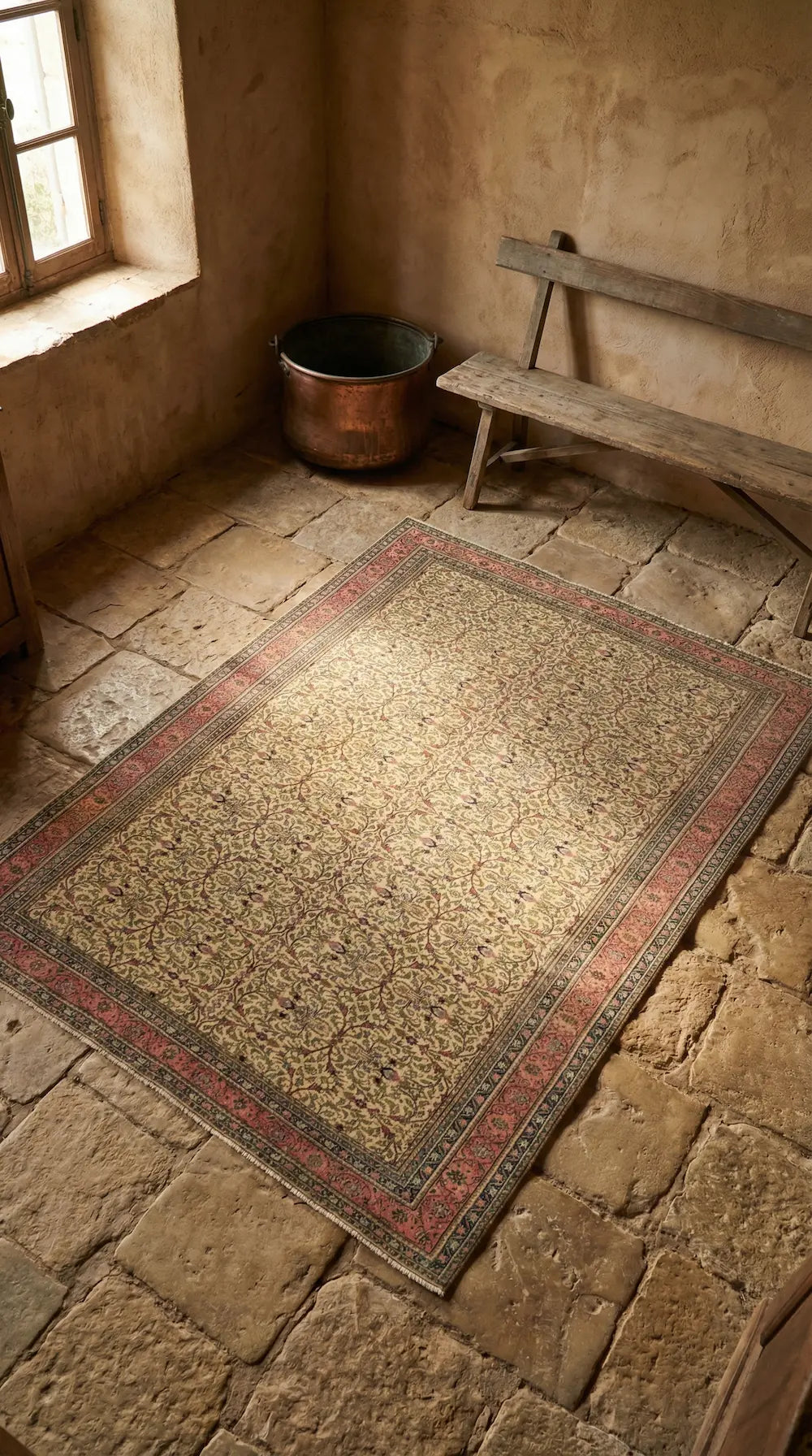 zev Halı Anadolu Serisi Geleneksel Çiçek Motifli El Dokuması Halı 189X280