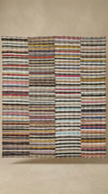 Zev Halı Çaput Kilim Serisi Geleneksel Çizgili El Dokuması Kilim 267x323
